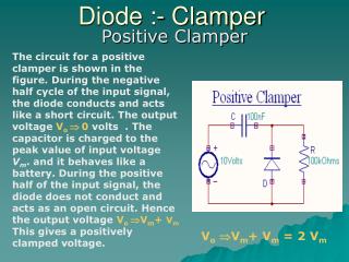 Diode :- Clamper