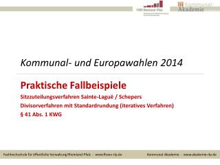 Kommunal- und Europawahlen 2014