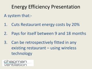 Energy Efficiency Presentation