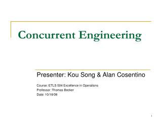 Concurrent Engineering