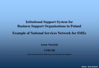 Istitutional Support System for Business Support Organisations in Poland