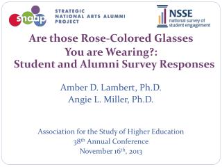 Are those Rose-Colored Glasses You are Wearing?: Student and Alumni Survey Responses