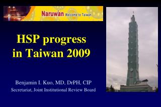 HSP progress in Taiwan 2009