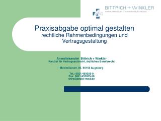 Praxisabgabe optimal gestalten rechtliche Rahmenbedingungen und Vertragsgestaltung