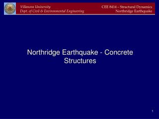 Northridge Earthquake - Concrete Structures