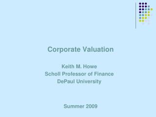 Corporate Valuation