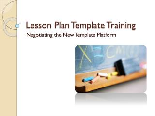 Lesson Plan Template Training