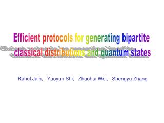 Rahul Jain, Yaoyun Shi, Zhaohui Wei, Shengyu Zhang