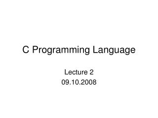 C Programming Language