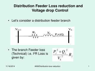 Distribution Feeder Loss reduction and Voltage drop Control