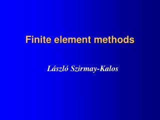 Finite element methods