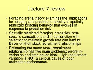 Lecture 7 review