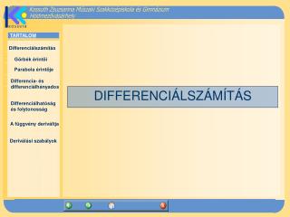 DIFFERENCIÁLSZÁMÍTÁS