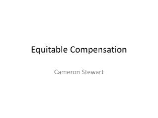 Equitable Compensation