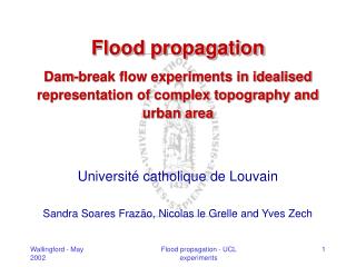 Université catholique de Louvain Sandra Soares Frazão, Nicolas le Grelle and Yves Zech