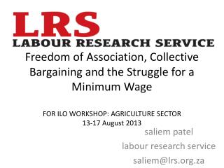 saliem patel labour research service saliem@lrs.za