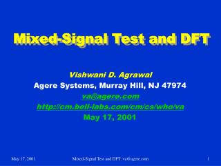 Mixed-Signal Test and DFT