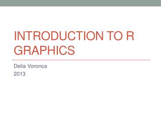 Introduction to R Graphics