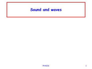 Sound and waves
