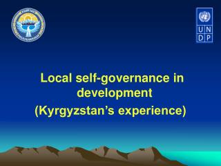 Local self-governance in development (Kyrgyzstan’s experience)