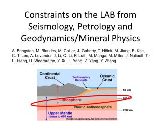 Constraints on the LAB from Seismology, Petrology and Geodynamics/Mineral Physics