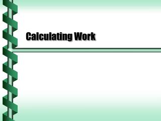 Calculating Work