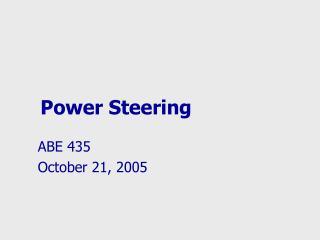 Power Steering