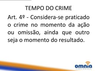 TEMPO DO CRIME