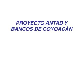 PROYECTO ANTAD Y BANCOS DE COYOACÁN