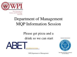Department of Management MQP Information Session