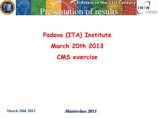 Presentation of results