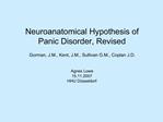 Neuroanatomical Hypothesis of Panic Disorder, Revised Gorman, J.M., Kent, J.M., Sullivan G.M., Coplan J.D. Agnes Low