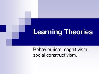 Learning Theories