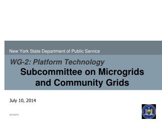 WG-2: Platform Technology Subcommittee on Microgrids and Community Grids