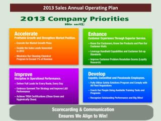 2013 Sales Annual Operating Plan