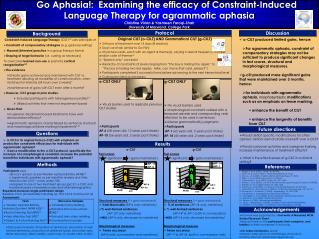 Participants were Broca’s aphasic as per Western Aphasia Battery (WAB) 14