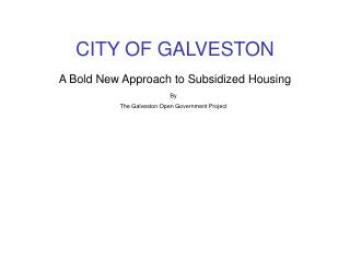 CITY OF GALVESTON