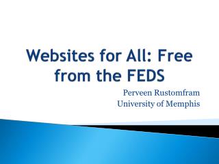 Websites for All: Free from the FEDS