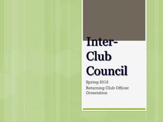 Inter-Club Council