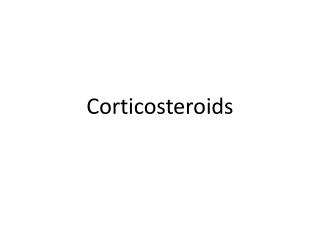 Corticosteroids