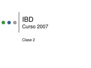 IBD Curso 2007