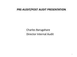 PPT - PRE-AUDIT/POST AUDIT PRESENTATION PowerPoint Presentation, free ...