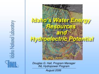 Idaho’s Water Energy Resources and Hydroelectric Potential