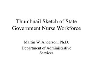 Thumbnail Sketch of State Government Nurse Workforce