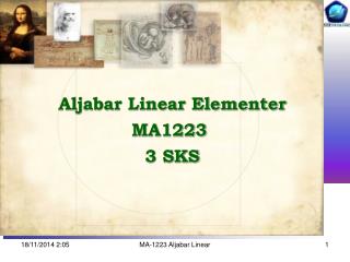 Aljabar Linear Elementer MA1223 3 SKS