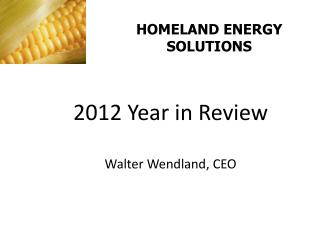 HOMELAND ENERGY SOLUTIONS