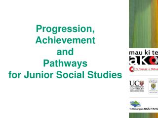 Progression, Achievement and Pathways for Junior Social Studies