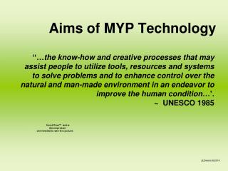 Aims of MYP Technology