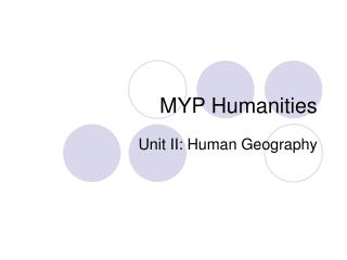 MYP Humanities