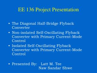 EE 136 Project Presentation